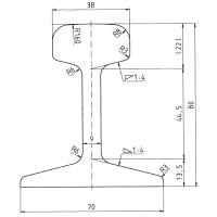 Рельс легкий S14